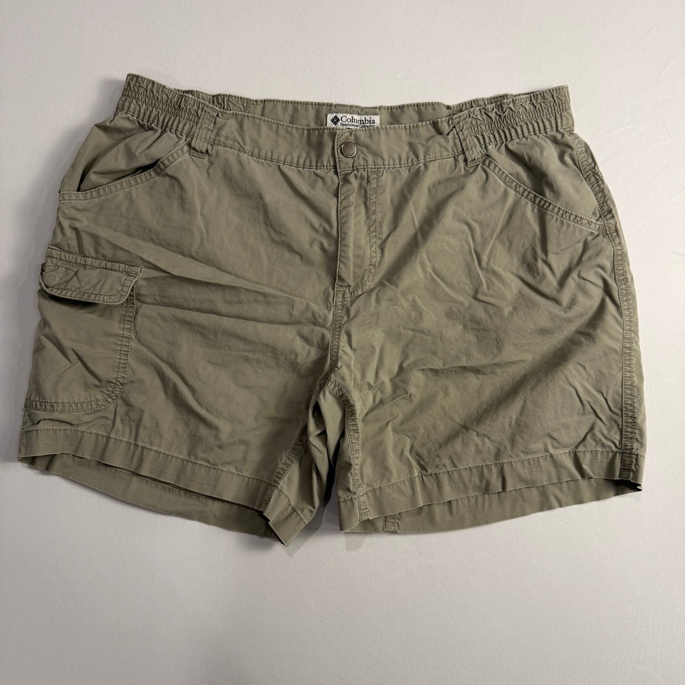 Columbia Sportswear Women's Shorts Hiking‎ Outdoors Khaki Elastic Waist L